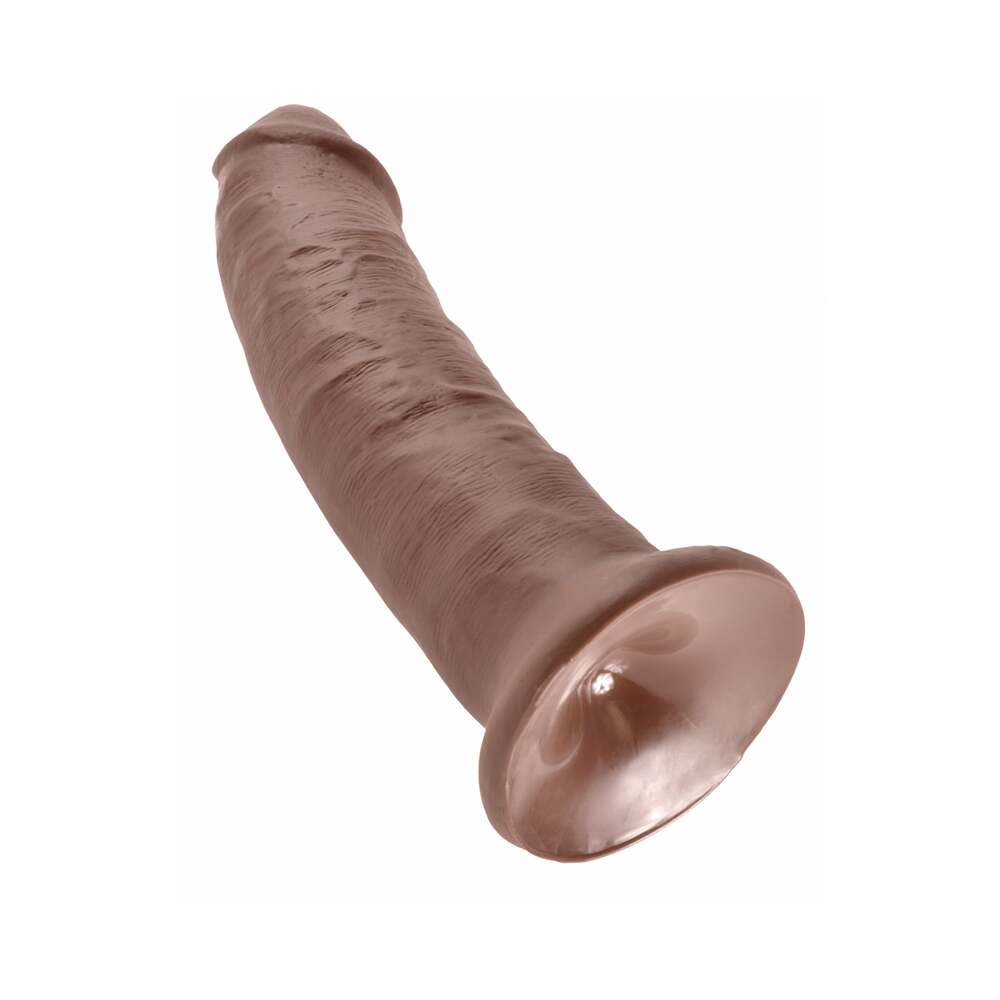 King Cock 9 in. Cock Realistic Dildo With Suction Cup Brown-3