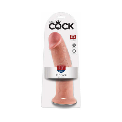 King Cock 10 in. Cock Realistic Dildo With Suction Cup Beige-0