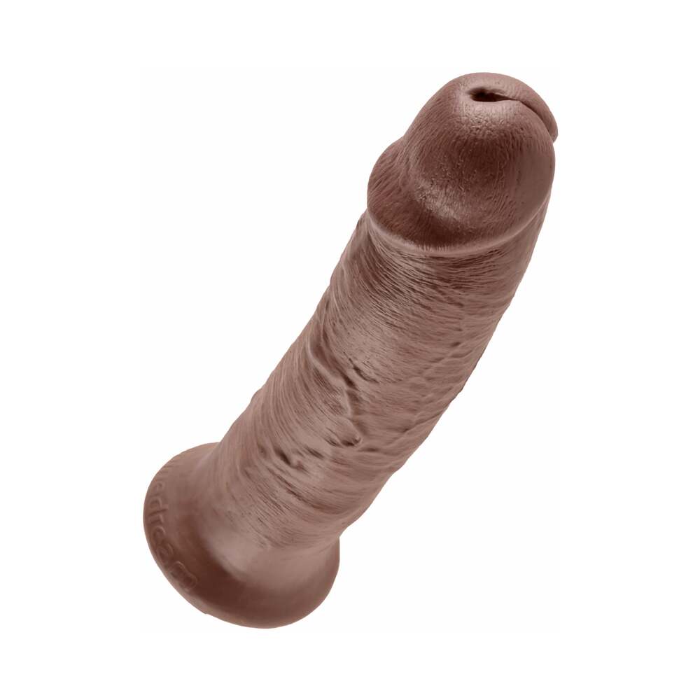 King Cock 10 in. Cock Realistic Dildo With Suction Cup Brown-2