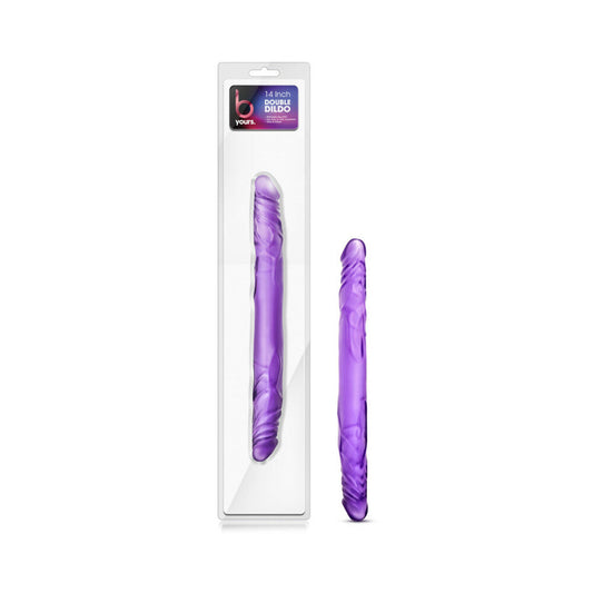 B Yours 14 in. Double Dildo Purple-0