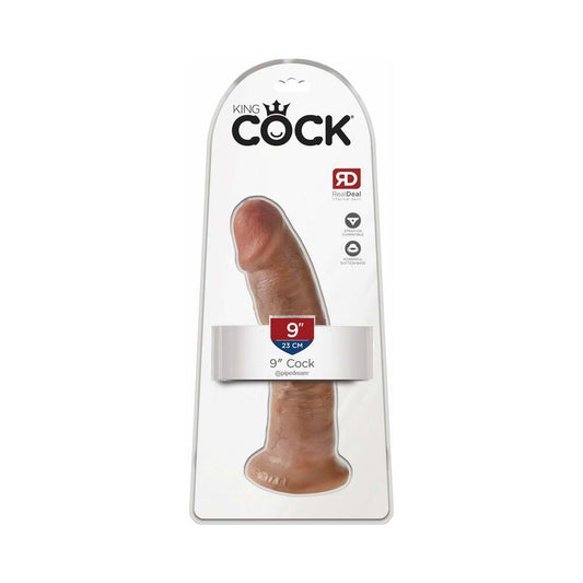 King Cock 9 in. Cock Realistic Dildo With Suction Cup Tan-0