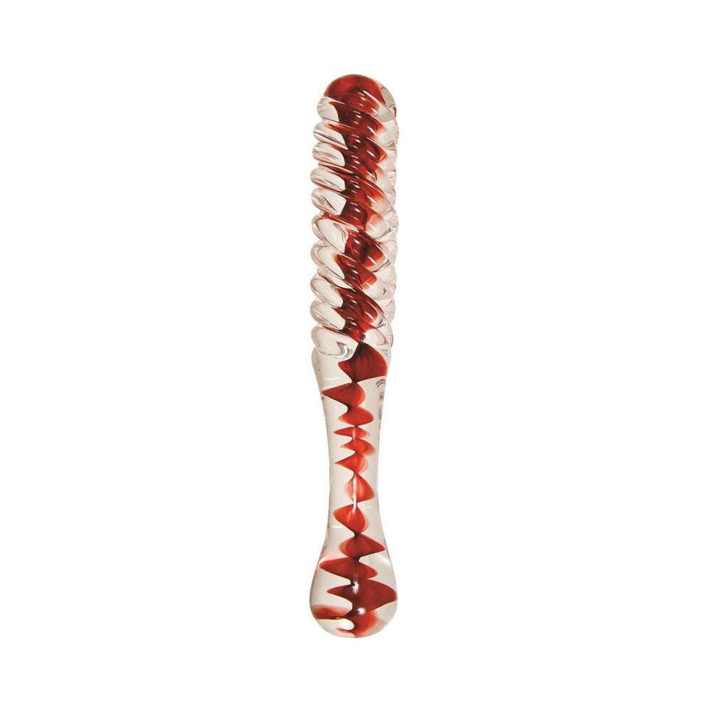 Adam & Eve Eve's Sweetheart Swirl Glass Dildo-2