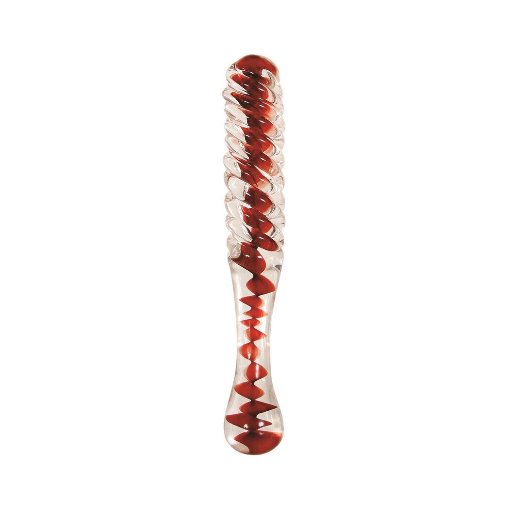 Adam & Eve Eve's Sweetheart Swirl Glass Dildo-3