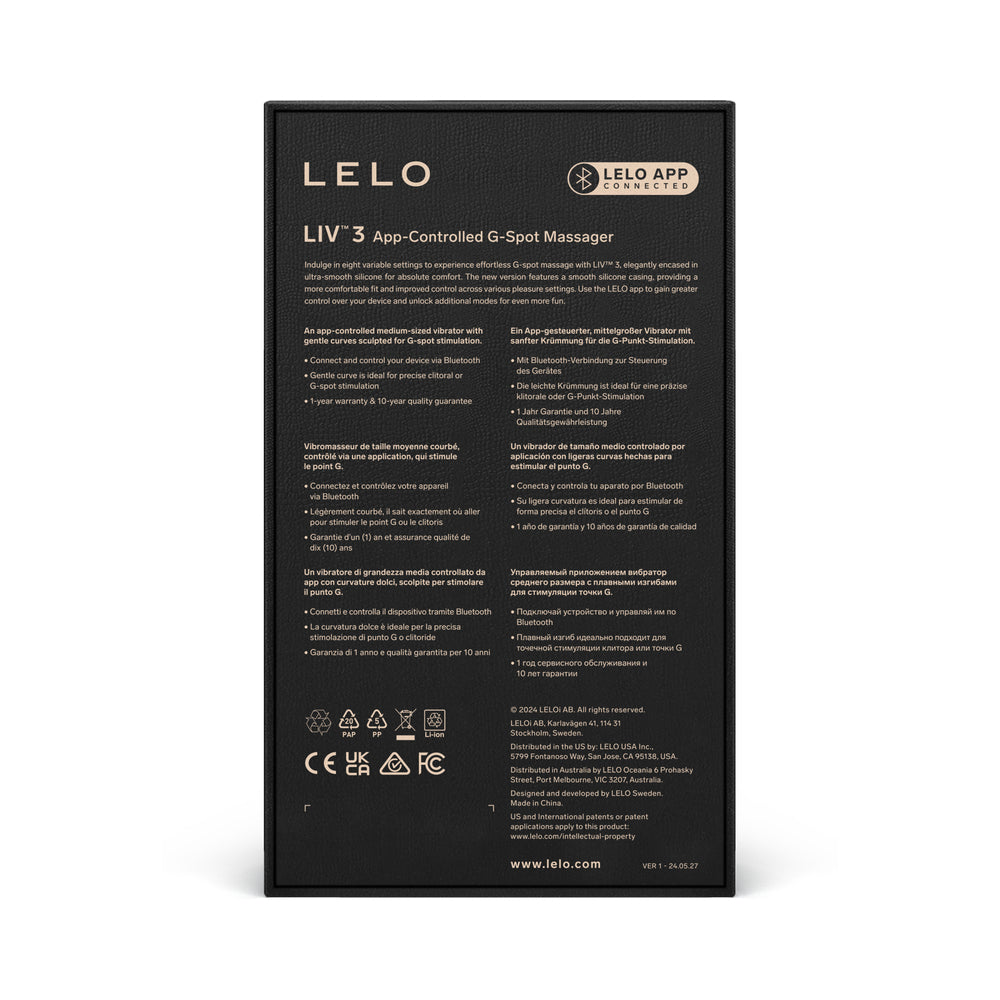 LELO LIV 3 App-Controlled G-Spot Vibrator Deep Rose-3