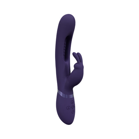 VIVE MIKA Rechargeable Triple Motor Vibrating Rabbit with G-Spot Flapping Stimulator Purple-0